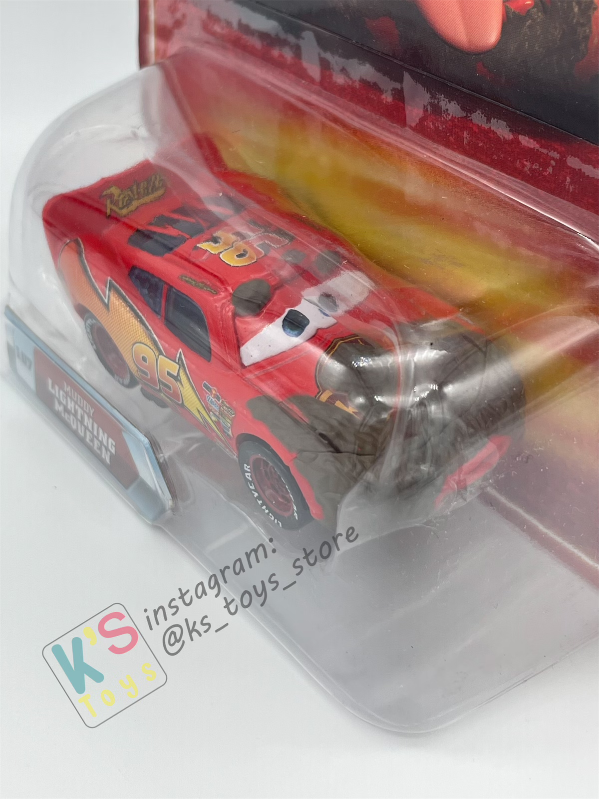 Rare Disney Pixar Cars by Mattel, Muddy Lightning McQueen - Final Lap Series - BNIP