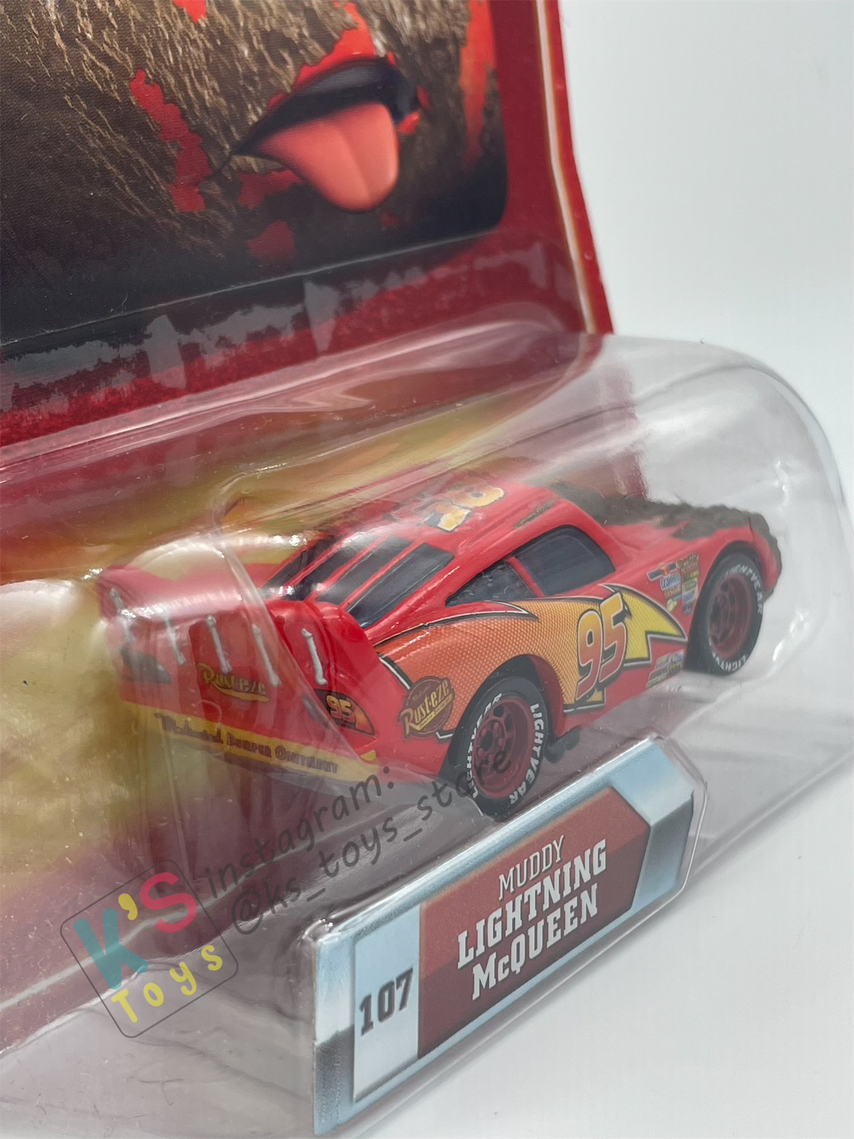 Rare Disney Pixar Cars by Mattel, Muddy Lightning McQueen - Final Lap Series - BNIP