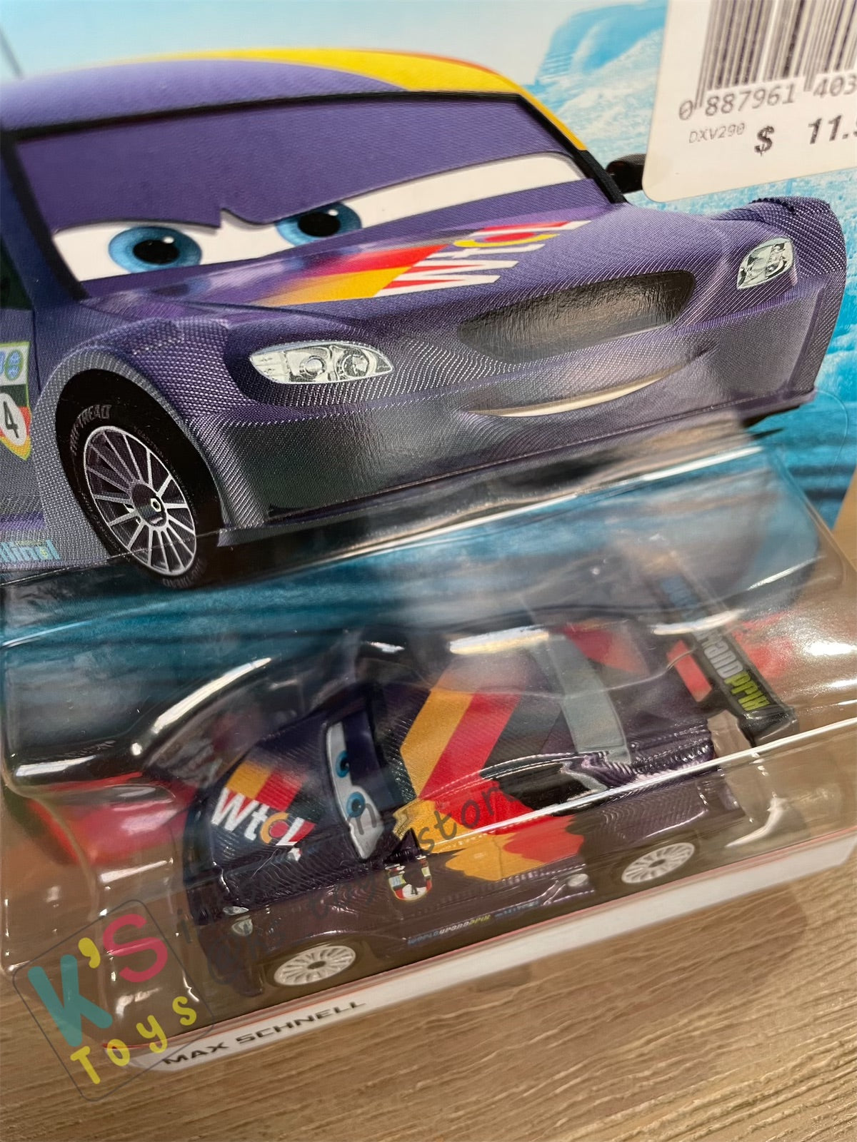 DISNEY PIXAR CARS BY MATTEL, MAX SCHNELL - WGP SERIES - BNIP