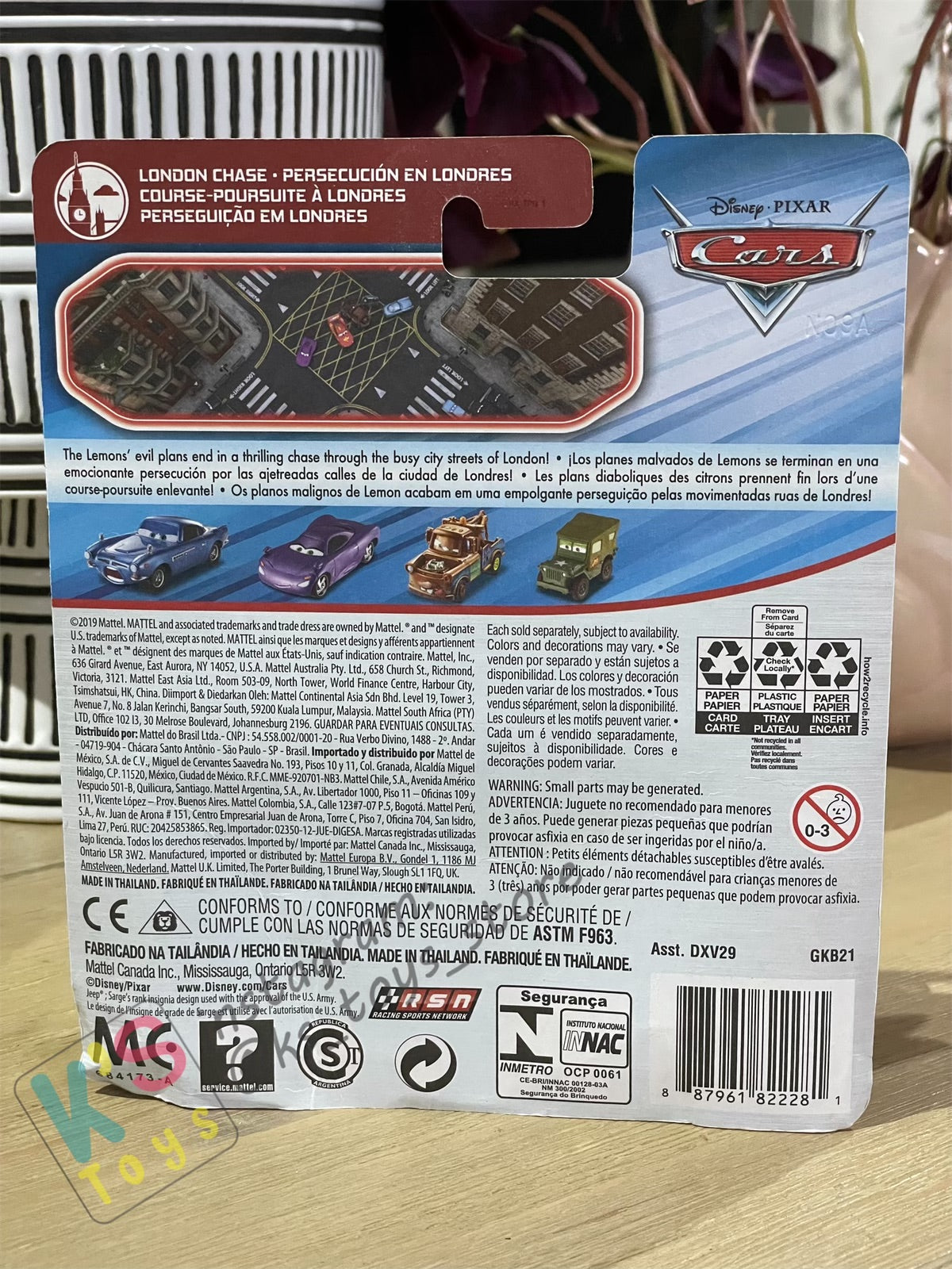 DISNEY PIXAR CARS BY MATTEL, “SARGE RACE TEAM" LONDON CHASE SERIES - BNIP