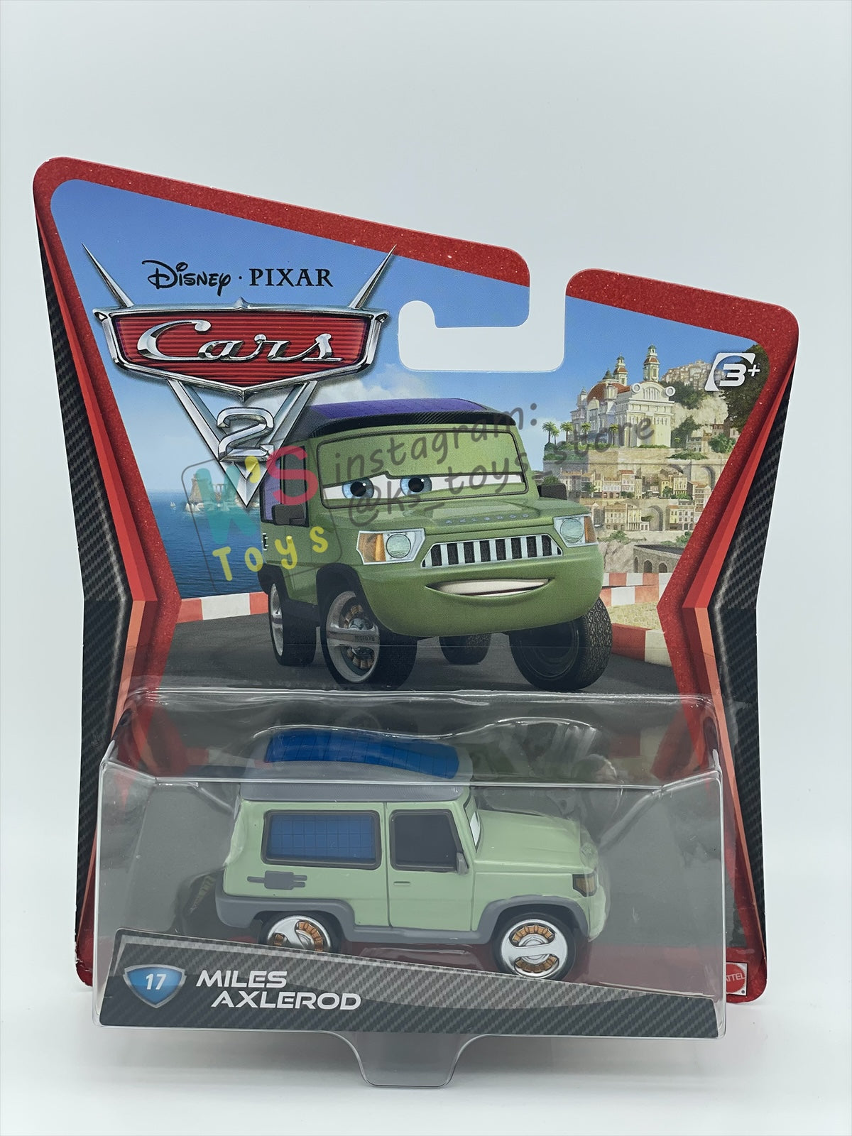 DISNEY PIXAR CARS 1:55 BY MATTEL, "MILES AXLEROD" CARS 2 - BNIP