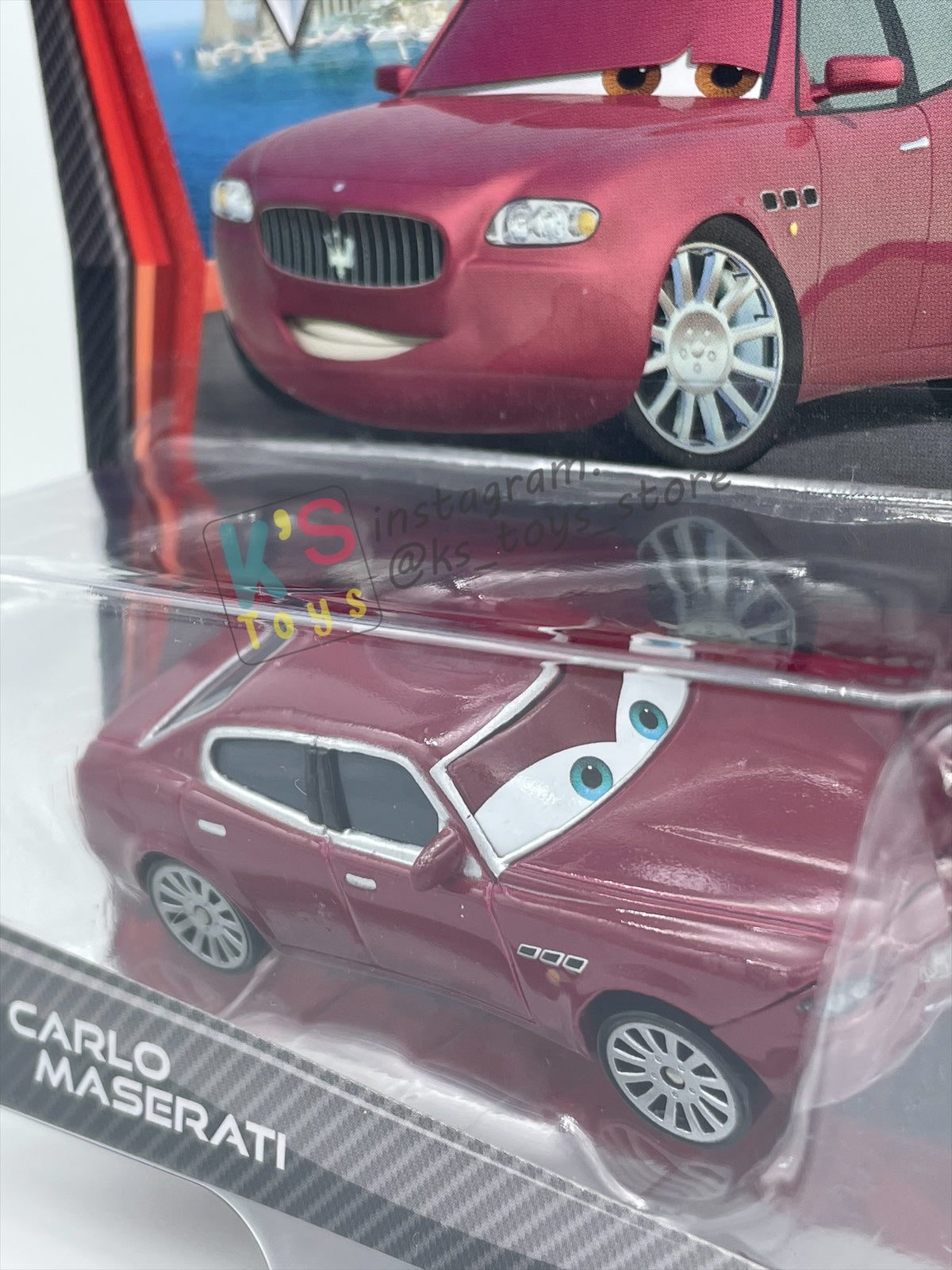 DISNEY PIXAR CARS 1:55, BY MATTEL, CARLO MASERATI - CARS 2 - BNIP