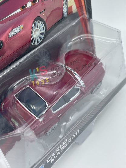 DISNEY PIXAR CARS 1:55, BY MATTEL, CARLO MASERATI - CARS 2 - BNIP