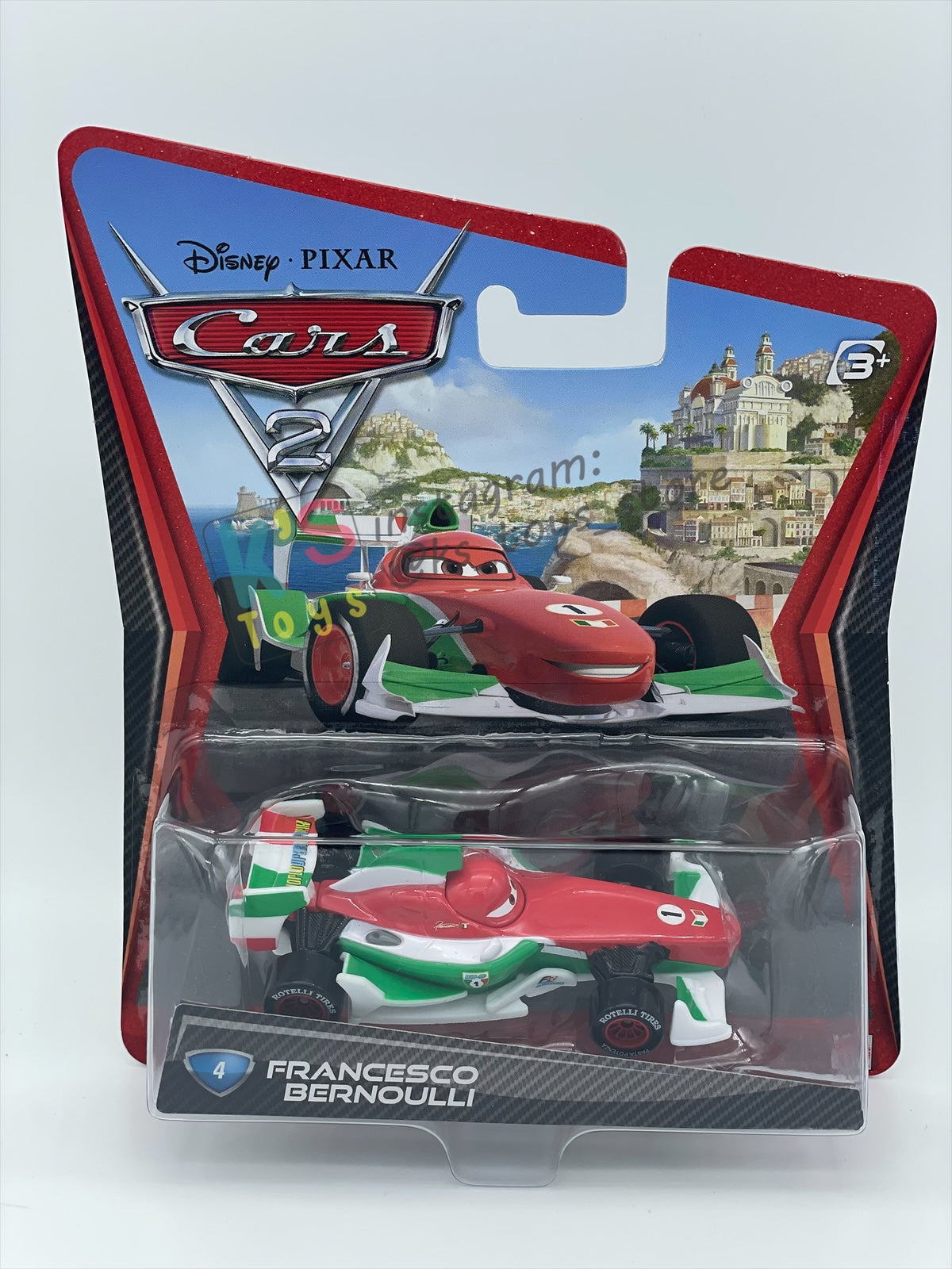 DISNEY PIXAR CARS 1:55, BY MATTEL, CARS 2 FRANCESCO BERNOULLI #4 - BNIP