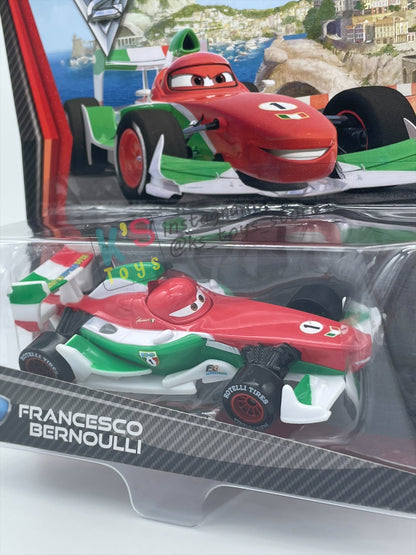 DISNEY PIXAR CARS 1:55, BY MATTEL, CARS 2 FRANCESCO BERNOULLI #4 - BNIP