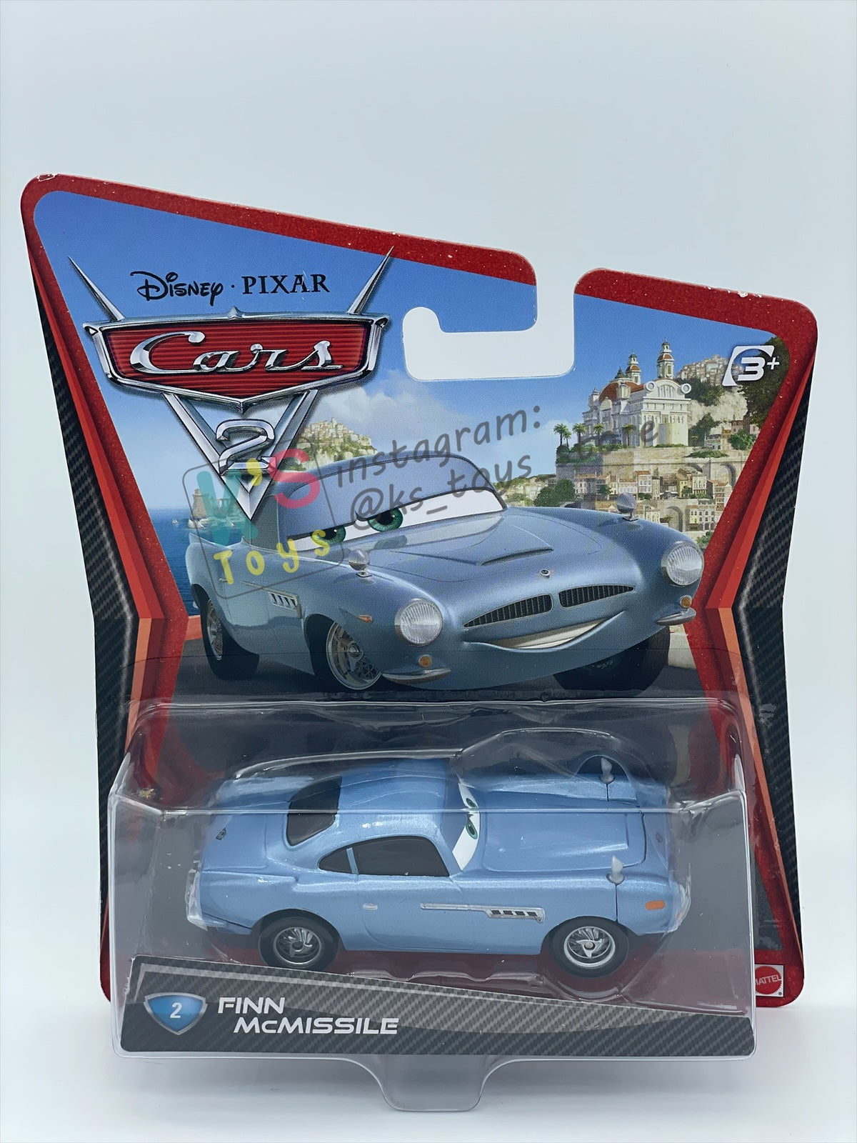DISNEY PIXAR CARS 1:55 BY MATTEL, "FINN MCMISSILE #2" CARS 2 - BNIP