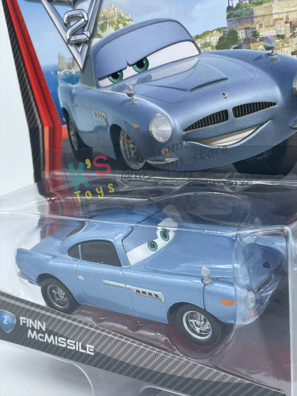 DISNEY PIXAR CARS 1:55 BY MATTEL, "FINN MCMISSILE #2" CARS 2 - BNIP
