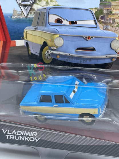DISNEY PIXAR CARS 1:55 BY MATTEL, "VLADIMIR TRUNKOV" - CARS 2 SERIES - BNIP