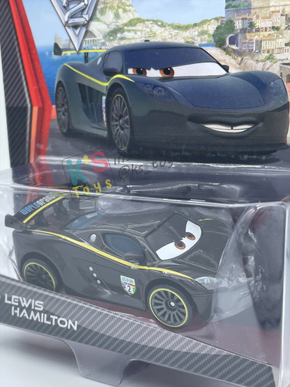 DISNEY PIXAR CARS 1:55 BY MATTEL, "LEWIS HAMILTON" - CARS 2 SERIES - BNIP