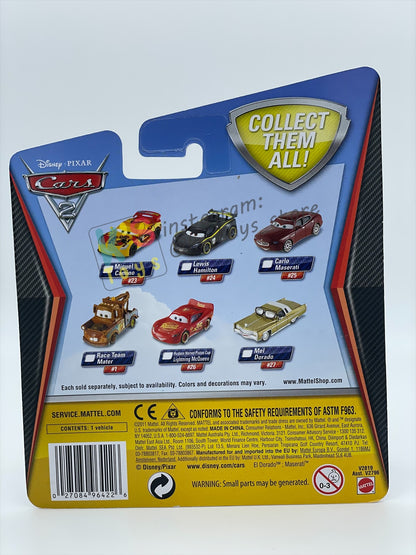 DISNEY PIXAR CARS 1:55 BY MATTEL, "LEWIS HAMILTON" - CARS 2 SERIES - BNIP