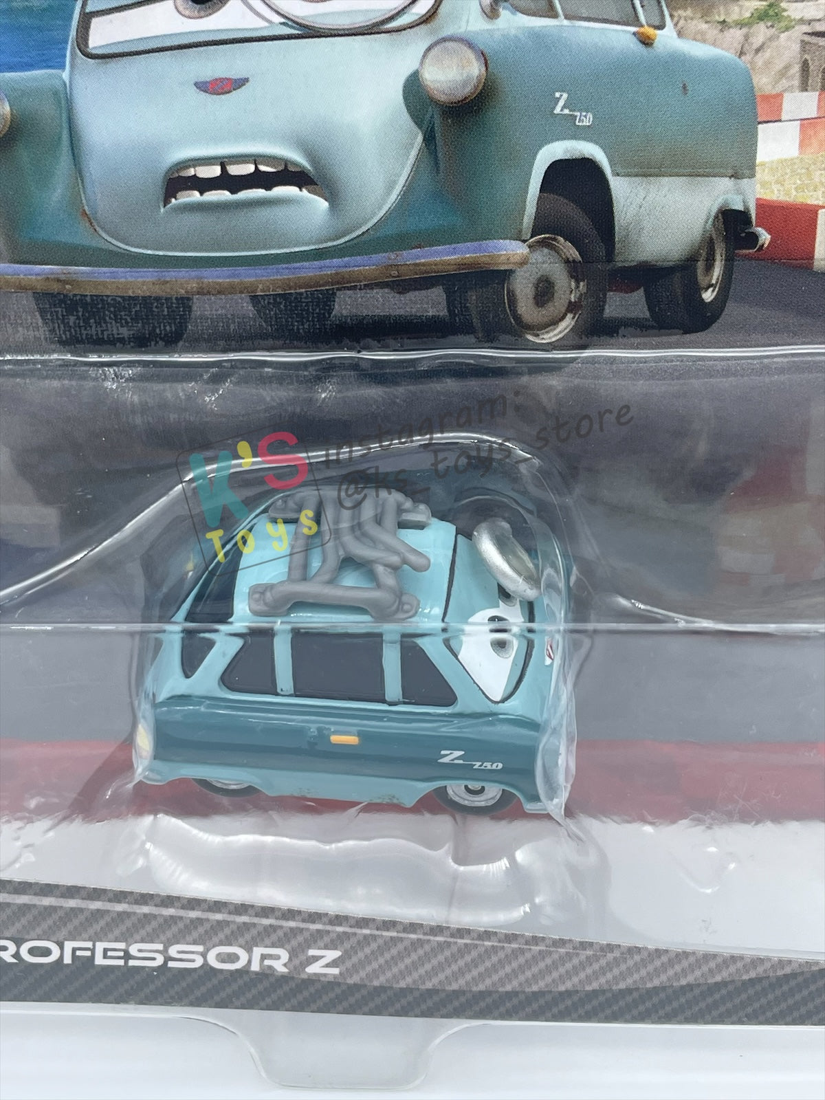 DISNEY PIXAR CARS 1:55 BY MATTEL, "PROFESSOR Z" - CARS 2 SERIES - BNIP