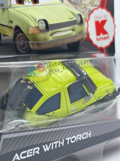 DISNEY PIXAR CARS 1:55 BY MATTEL, "ACER WITH TORCH" KMART EXCLUSIVE CARS 2 - BNIP