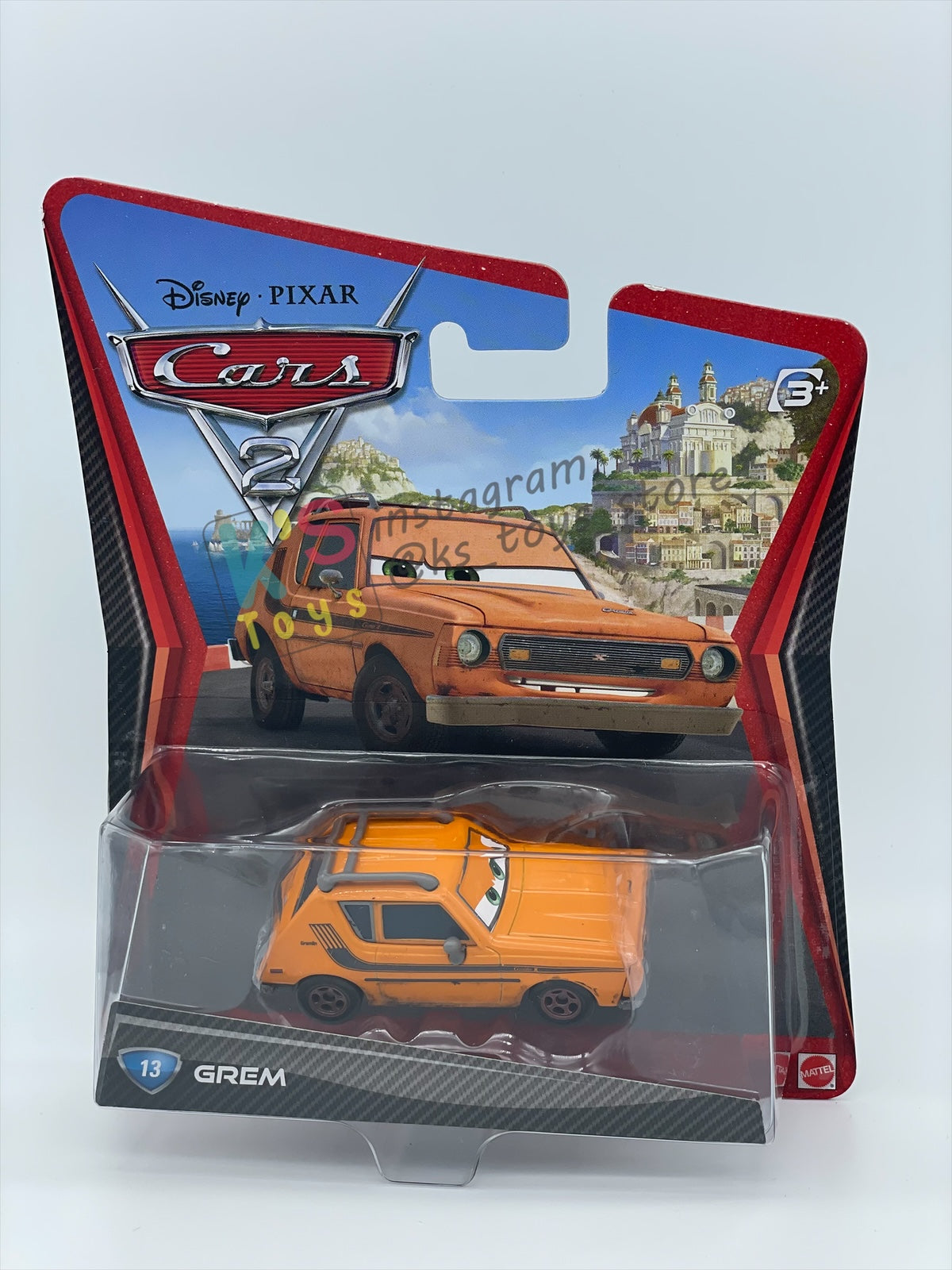 DISNEY PIXAR CARS 1:55 BY MATTEL, "GREM" CARS 2 - BNIP