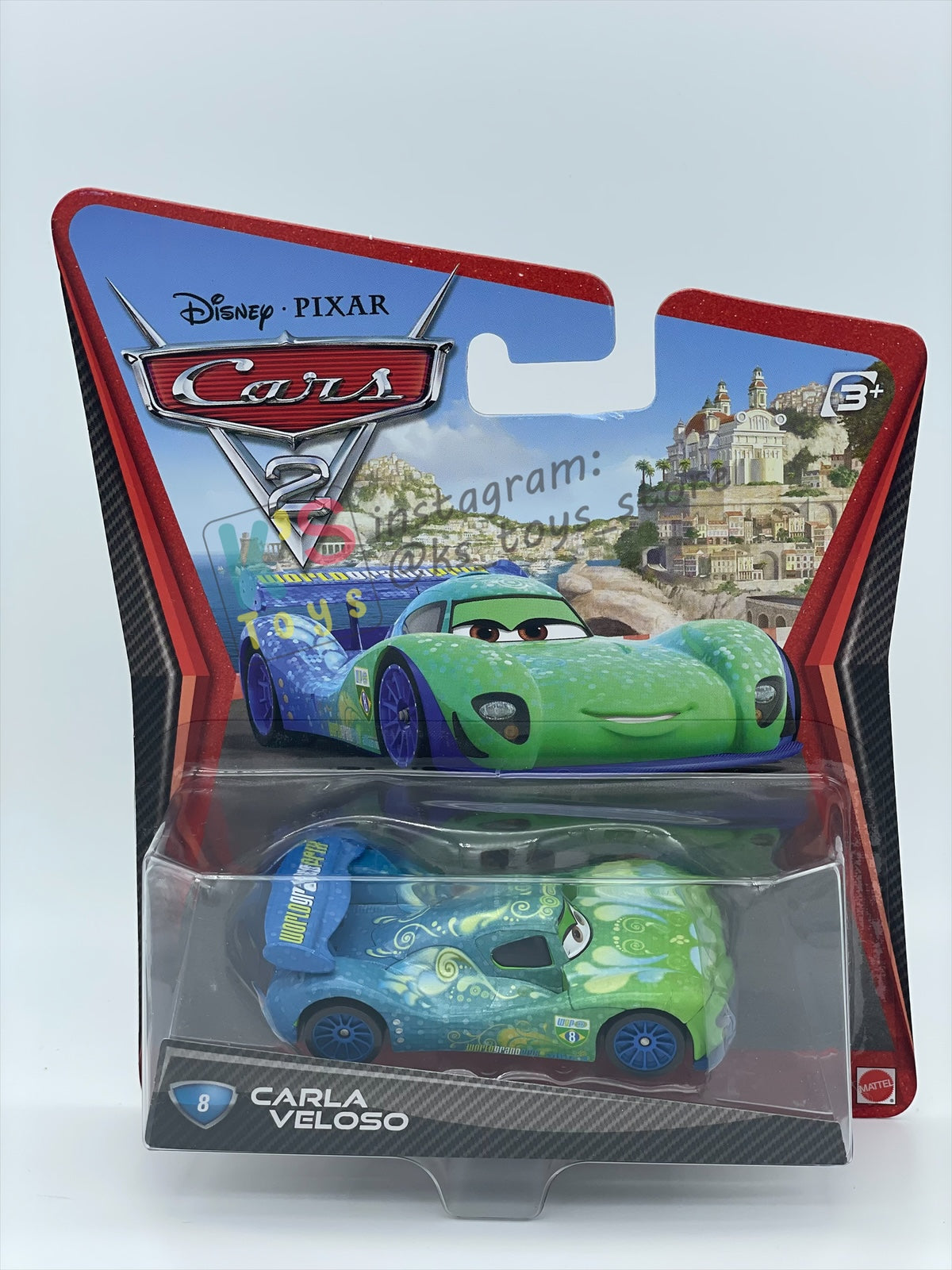 DISNEY PIXAR CARS 1:55 BY MATTEL, "CARLA VELOSO" CARS 2 - BNIP