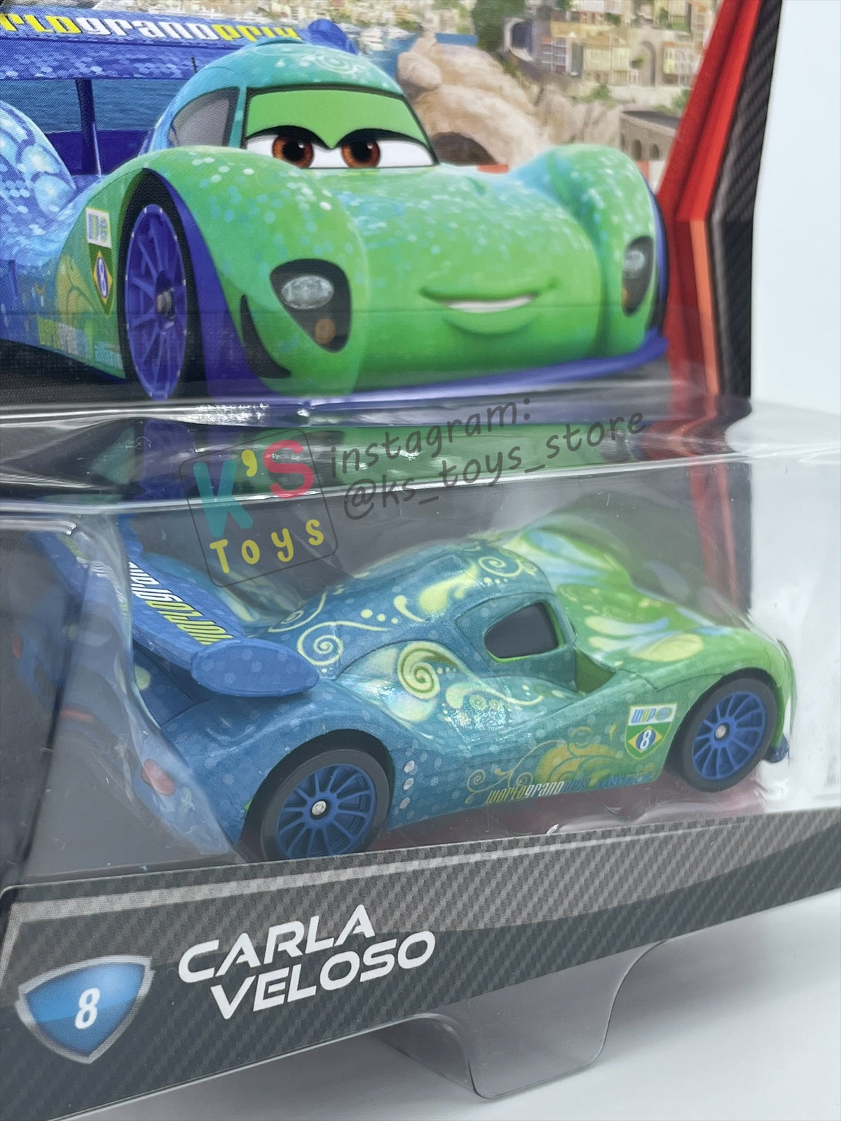 DISNEY PIXAR CARS 1:55 BY MATTEL, "CARLA VELOSO" CARS 2 - BNIP