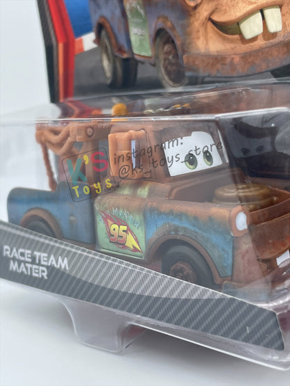 DISNEY PIXAR CARS 1:55 BY MATTEL, "RACE TEAM MATER" CARS 2 - BNIP