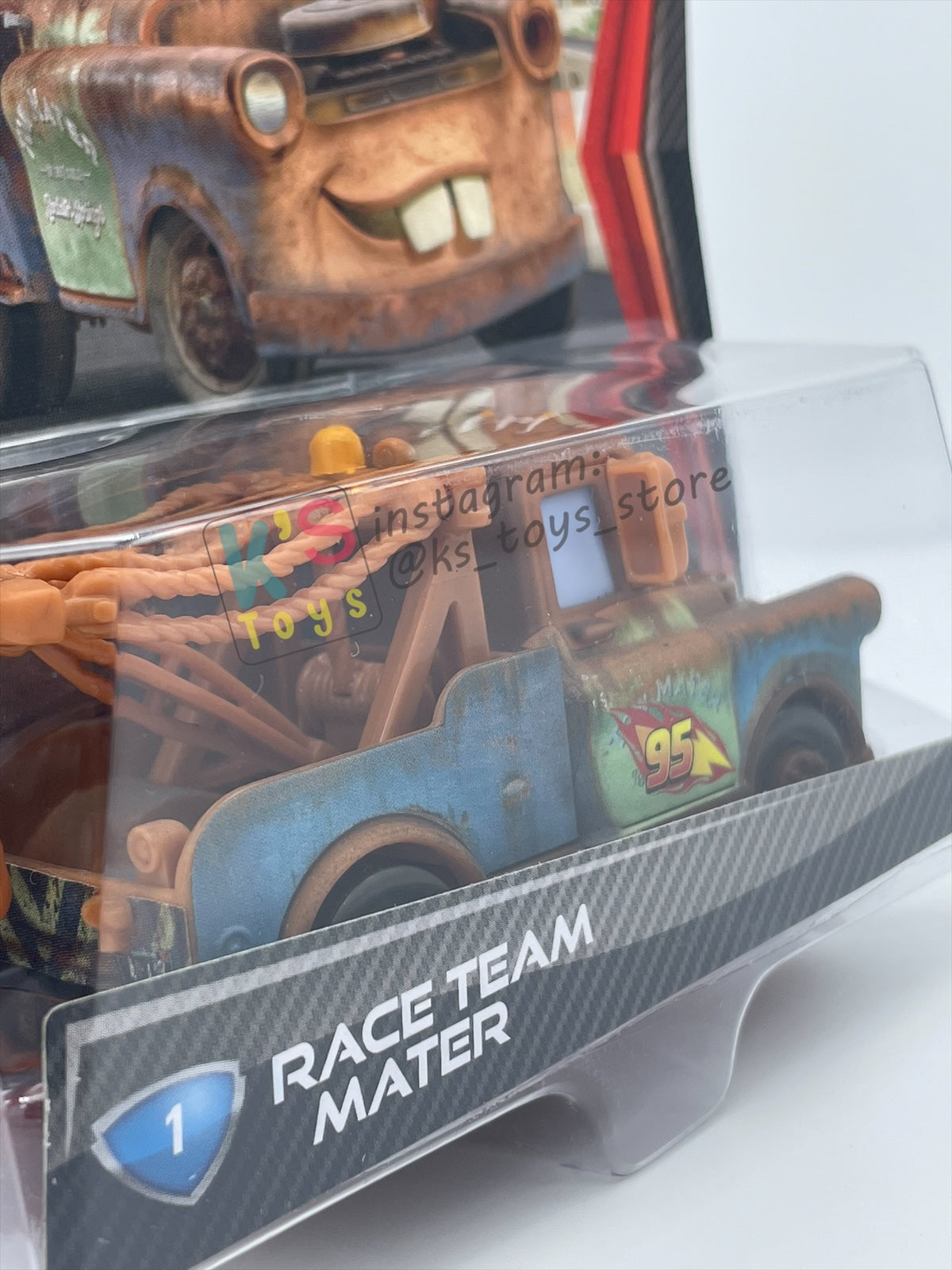DISNEY PIXAR CARS 1:55 BY MATTEL, "RACE TEAM MATER" CARS 2 - BNIP