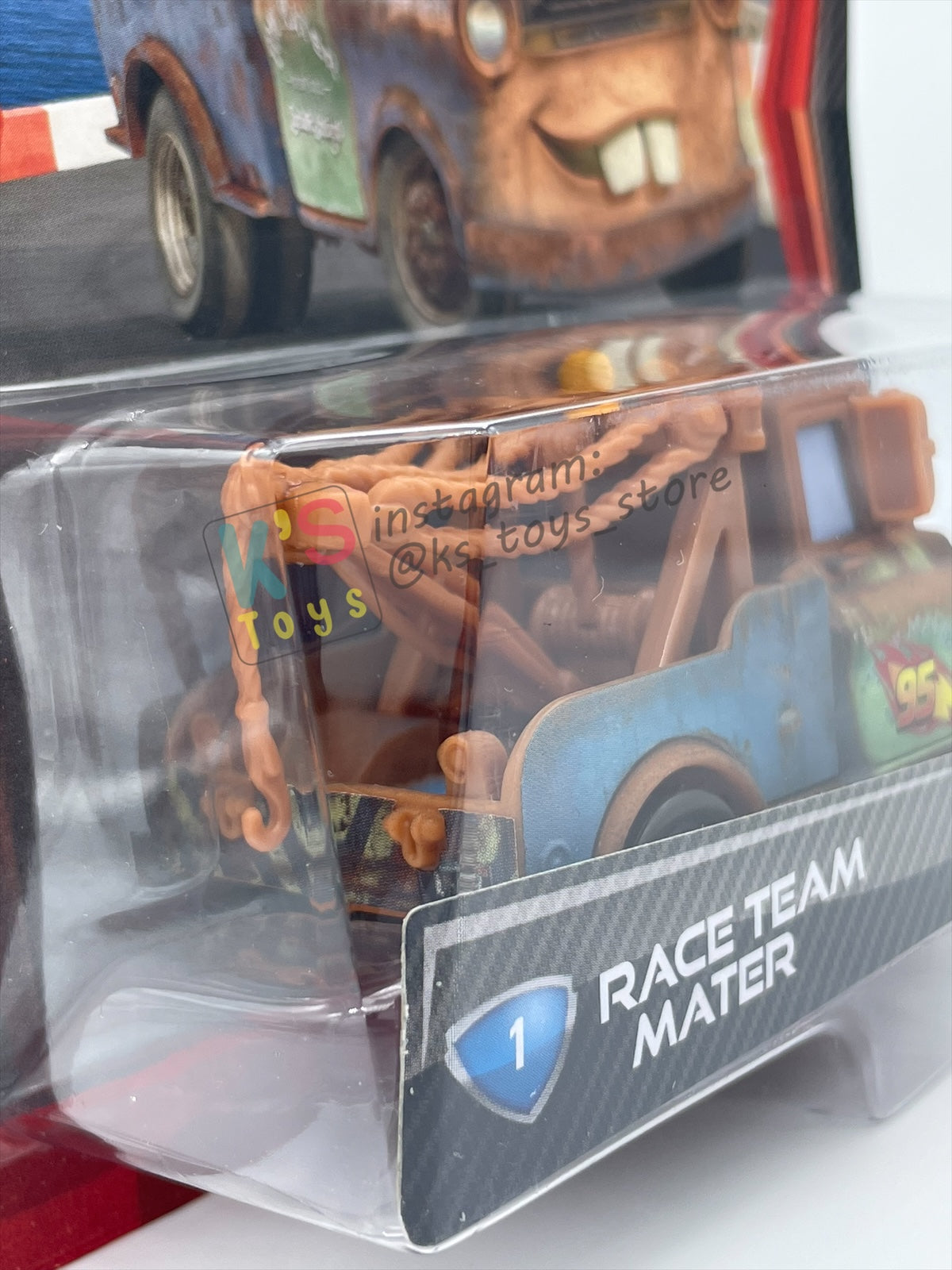 DISNEY PIXAR CARS 1:55 BY MATTEL, "RACE TEAM MATER" CARS 2 - BNIP