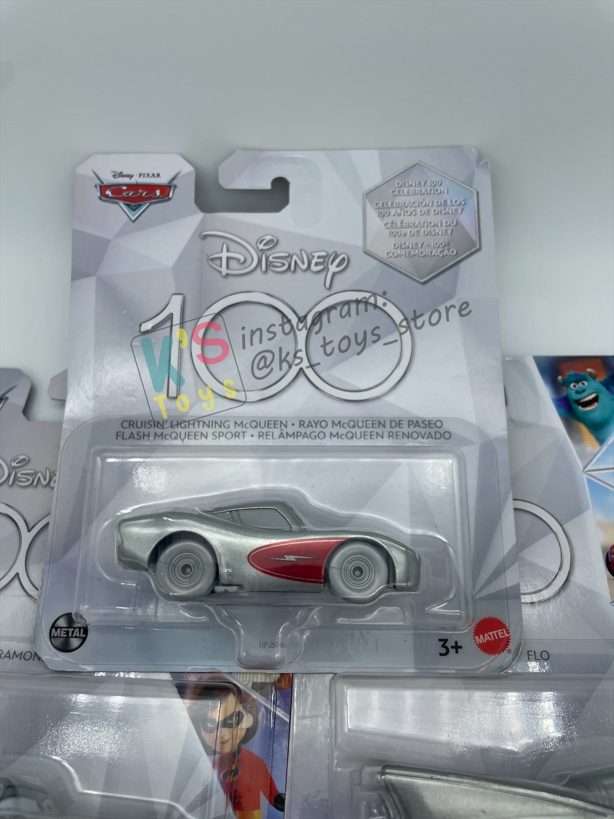 Complete Set of Disney 100th Anniversary Series, Disney Pixar Cars by Mattel 1:55 - LIGHTNING MCQUEEN, MATER, FLO, RAMONE, SALLY, FABULOUS HUDSON HORNET AND PROMO CRUISIN LIGHTNING MCQUEEN - BNIP