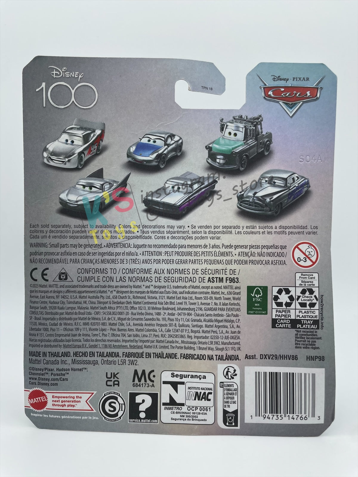 Complete Set of Disney 100th Anniversary Series, Disney Pixar Cars by Mattel 1:55 - LIGHTNING MCQUEEN, MATER, FLO, RAMONE, SALLY, FABULOUS HUDSON HORNET AND PROMO CRUISIN LIGHTNING MCQUEEN - BNIP