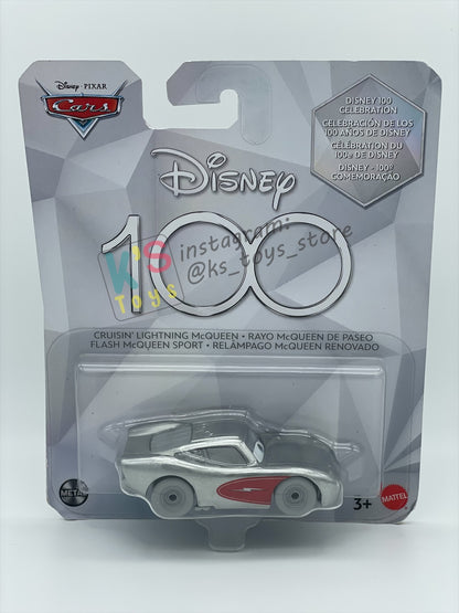 Complete Set of Disney 100th Anniversary Series, Disney Pixar Cars by Mattel 1:55 - LIGHTNING MCQUEEN, MATER, FLO, RAMONE, SALLY, FABULOUS HUDSON HORNET AND PROMO CRUISIN LIGHTNING MCQUEEN - BNIP