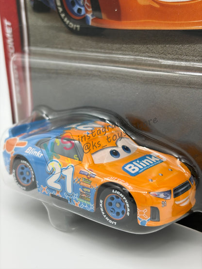 DISNEY PIXAR CARS BY MATTEL 1:55, "SPEEDY COMET" - 2OTH CARD/PACKAGING - BNIP