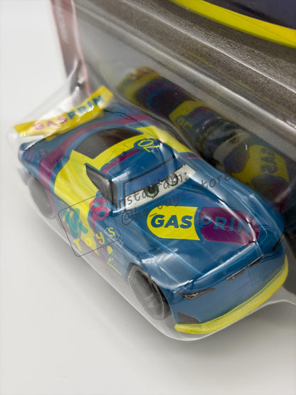 DISNEY PIXAR CARS BY MATTEL 1:55, "RICHIE GUNZIT" - 2OTH CARD/PACKAGING - BNIP