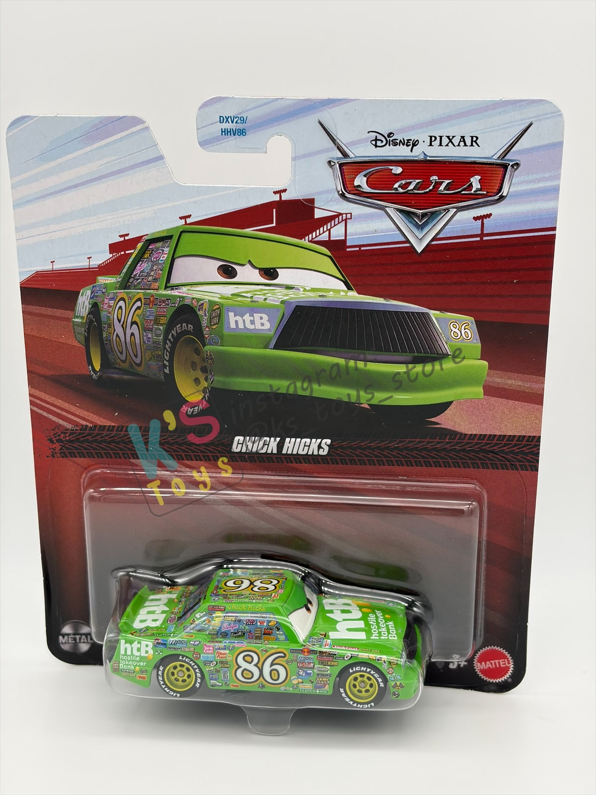 DISNEY PIXAR CARS BY MATTEL 1:55, "CHICK HICKS" - 2026 RE-RELEASED - BNIP