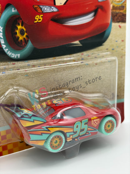 DISNEY PIXAR CARS BY MATTEL 1:55, "RACE TO CELEBRATE LIGHTNING MCQUEEN" - RACE TO CELEBRATE SERIES - BNIP