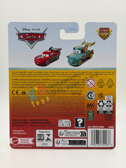 DISNEY PIXAR CARS BY MATTEL 1:55, "RACE TO CELEBRATE LIGHTNING MCQUEEN" - RACE TO CELEBRATE SERIES - BNIP