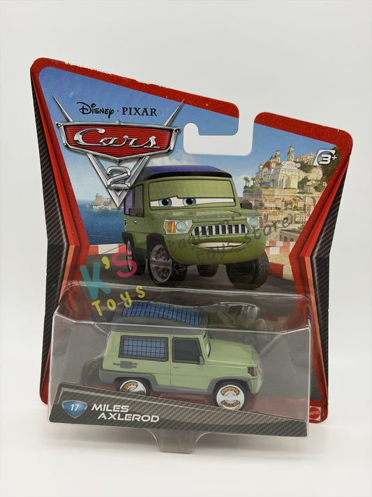 DISNEY PIXAR CARS 1:55 BY MATTEL, "MILES AXLEROD" CARS 2 - BNIP