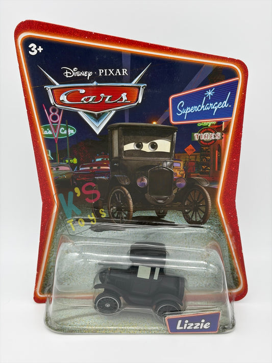 DISNEY PIXAR CARS 1:55 BY MATTEL - "LIZZIE" SUPERCHARGED SERIES - BNIP