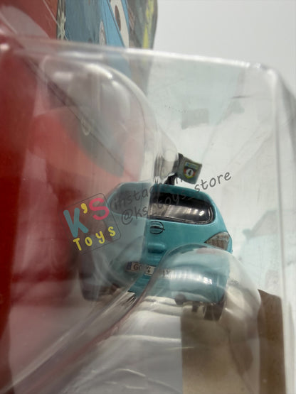 DISNEY PIXAR CARS 1:55  BY MATTEL, "ALLOY HEMBERGER" - CARS 2 WGP RACE FANS - BNIP
