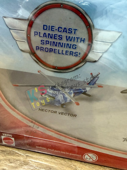 DISNEY PLANES BY MATTEL - "JOLLY WRENCHES 4-PACK: HECTOR VECTOR, JOLLY WRENCHES DUSTY CROPHOPPER, BRAVO, ECHO" - DISNEY PLANE - BNIP