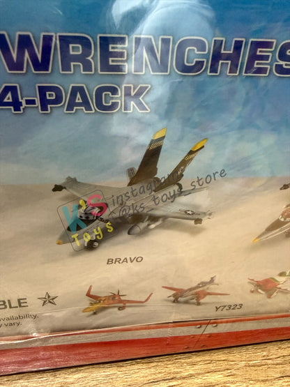 DISNEY PLANES BY MATTEL - "JOLLY WRENCHES 4-PACK: HECTOR VECTOR, JOLLY WRENCHES DUSTY CROPHOPPER, BRAVO, ECHO" - DISNEY PLANE - BNIP