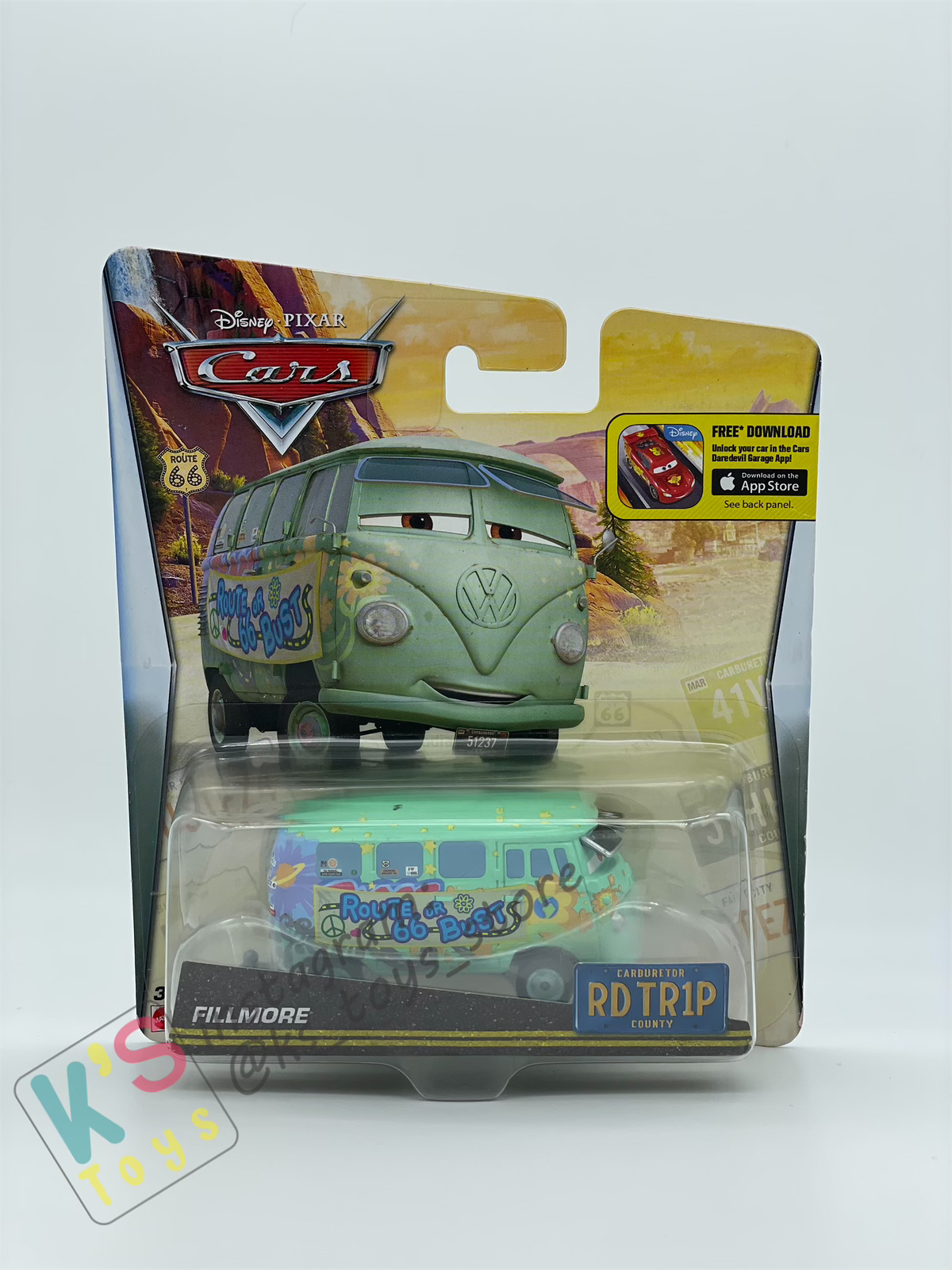 DISNEY PIXAR CARS BY MATTEL "FLO ROAD TRIP" WAS RELEASED UNDER ROUTE 66 ROAP TRIP SERIES - BNIP