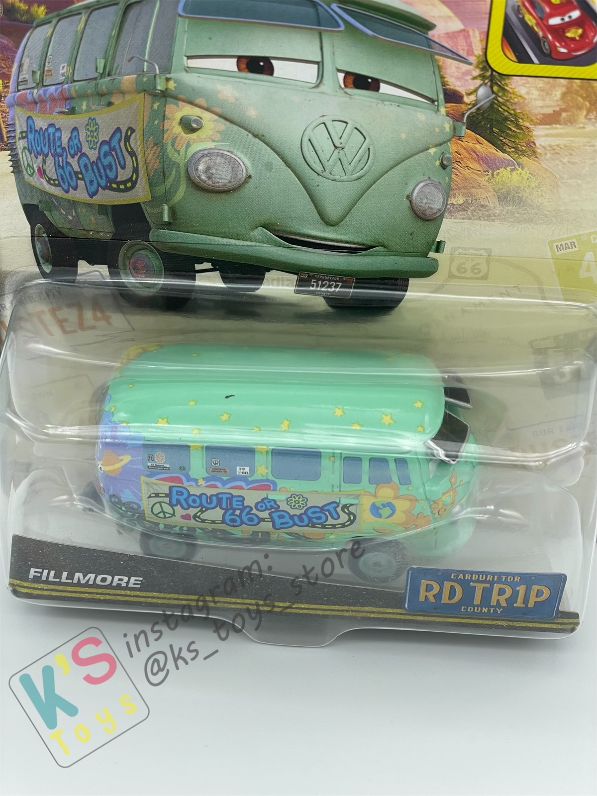 DISNEY PIXAR CARS BY MATTEL "FLO ROAD TRIP" WAS RELEASED UNDER ROUTE 66 ROAP TRIP SERIES - BNIP