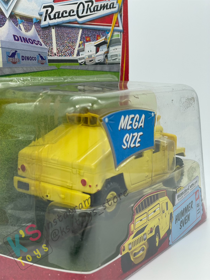 MEGA SIZE DISNEY PIXAR CARS BY MATTEL, HUMMER SVEN #11 - RACE ORAMA - BNIP