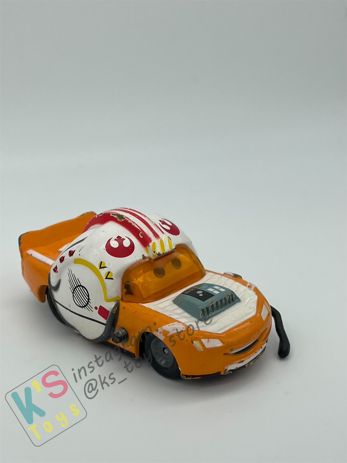 FREE!!! PRE-OWNED / LOOSE DISNEY PIXAR CARS - LIGHTNING MCQUEEN AS LUKE SKYWALKER - STAR WARS SERIES - PLAYED AND MISSING PIECE CONDITION