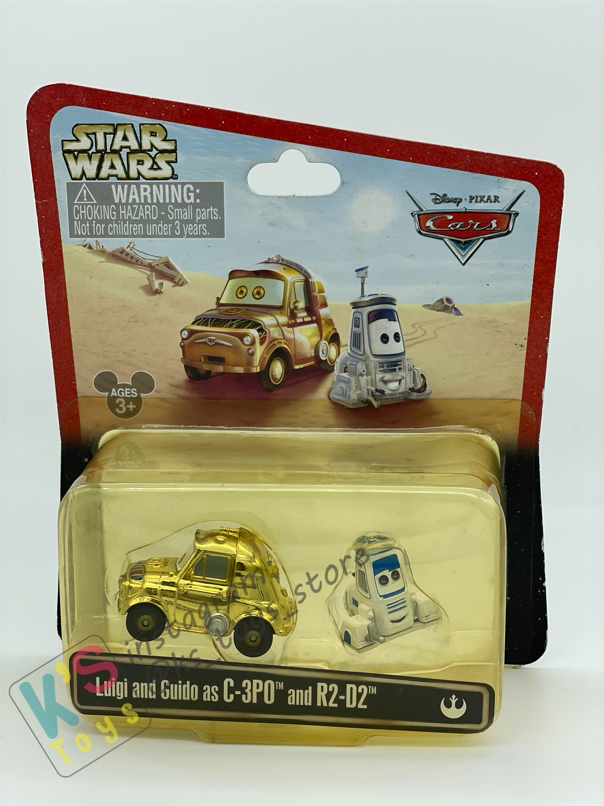 DISNEY PIXAR CARS BY MATTEL EXCLUSIVE DISNEY PARKS "LUIGI AND GUIDO as C-3PO AND R2-D2" - BNIP