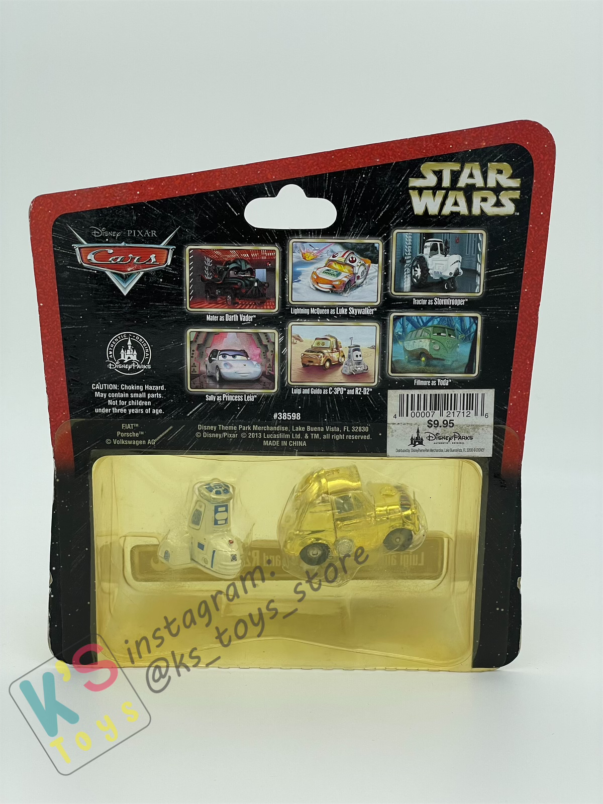 DISNEY PIXAR CARS BY MATTEL EXCLUSIVE DISNEY PARKS "LUIGI AND GUIDO as C-3PO AND R2-D2" - BNIP