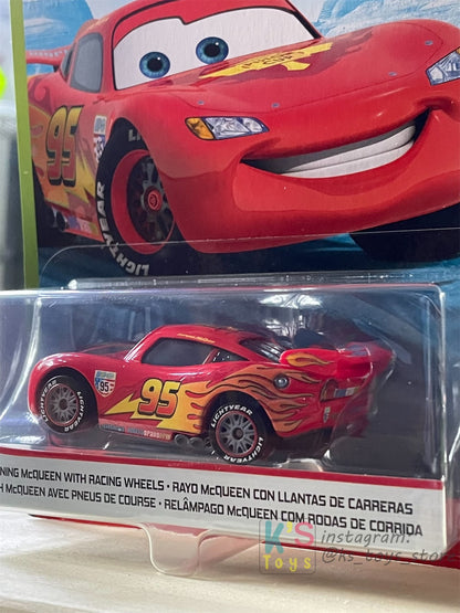 DISNEY PIXAR CARS "LIGHTNING MCQUEEN WITH RACING WHEELS" WGP - BNIP