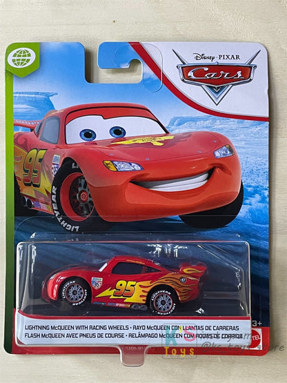 DISNEY PIXAR CARS "LIGHTNING MCQUEEN WITH RACING WHEELS" WGP - BNIP