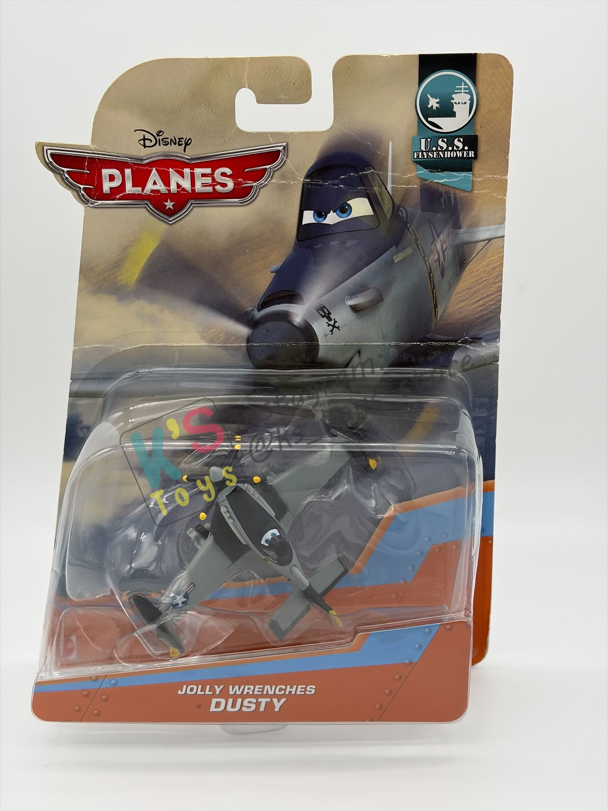 DISNEY PLANES BY MATTEL, "JOLLY WRENCHES DUSTY" - U.S.S FLYSENHOWER - BNIP