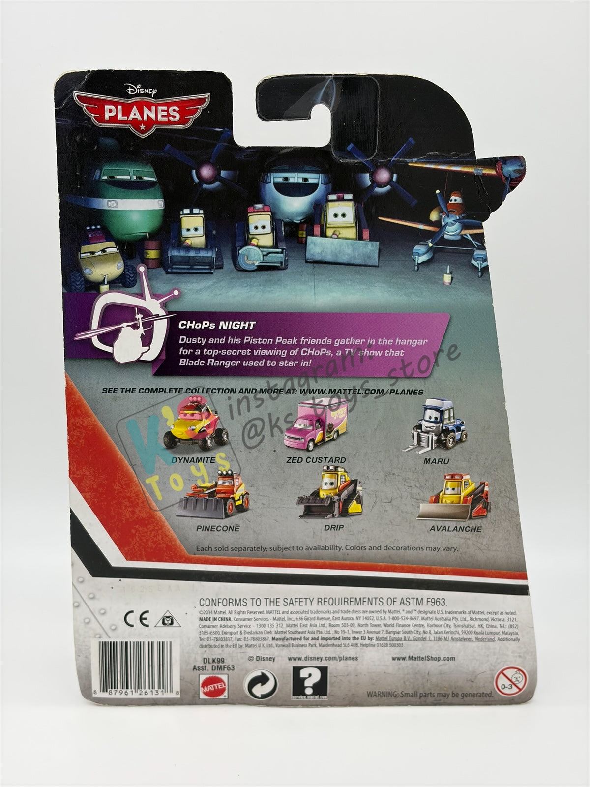 DISNEY PLANES BY MATTEL, "PONTOON DUSTY" - FIRE & RESCUE CHOPS NIGHT- BNIP