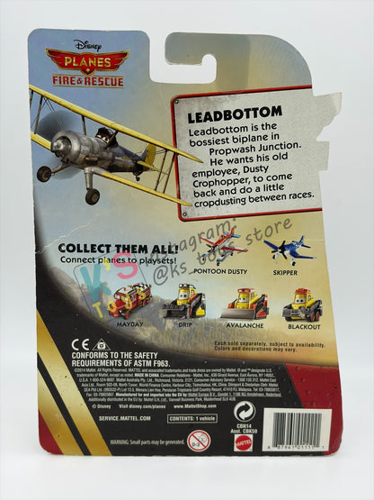 DISNEY PLANES BY MATTEL, "LEADBOTTOM" - FIRE & RESCUE - BNIP
