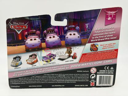 Disney Pixar Cars 1:55 2-Pack by Mattel, Mater With Allinol Cans and Edamame Tsashimi & Daisu Tsashimi - Tokyo Party - BNIP