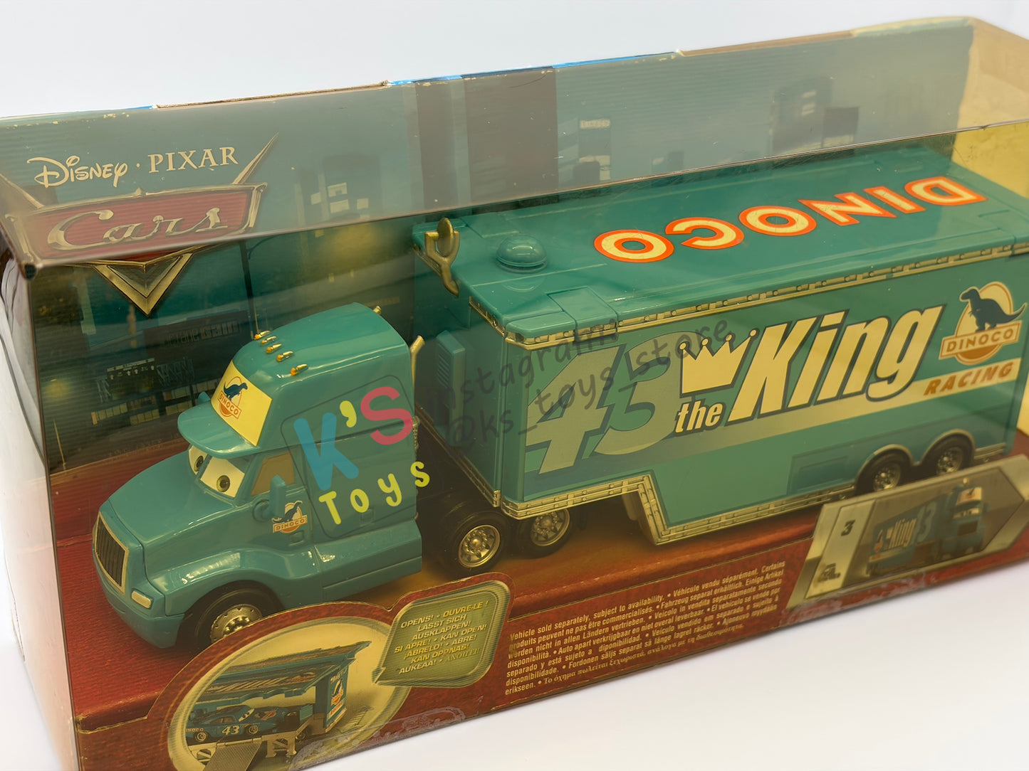 Hauler Disney Pixar Disney Cars by Mattel, Gray Hauler 43 Dinoco The King Hauler - BNIP - READ DESCRIPTION!!!