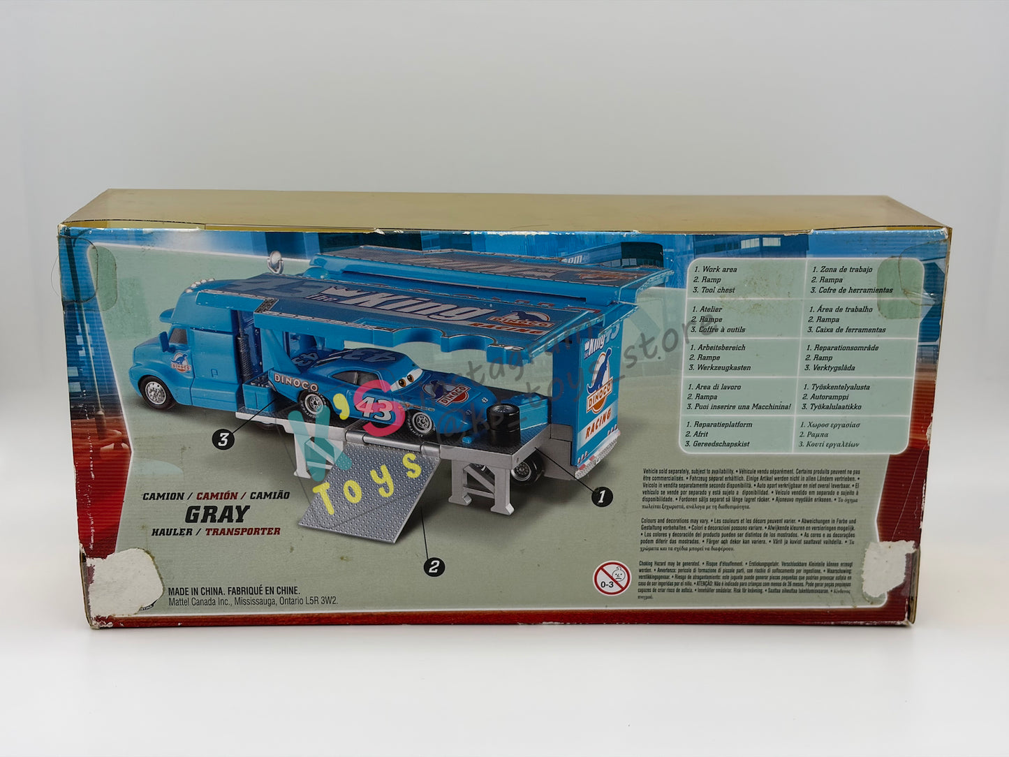 Hauler Disney Pixar Disney Cars by Mattel, Gray Hauler 43 Dinoco The King Hauler - BNIP - READ DESCRIPTION!!!