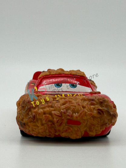 PRE-OWNED / LOOSE DISNEY PIXAR CARS 1:55 BY MATTEL - "NATURE DRIVE LIGHTNING MCQUEEN" CARS LIGHTNING MCQUEEN SERIES - MINT CONDITION